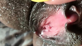 Extreme Close-Up Of A Woman Reaching Orgasm On Webcam