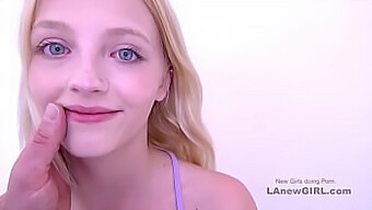 Horny Teen Gives A Blowjob And Gets Her Tight Pussy Filled With Cum In Casting Video