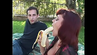 A Mature Stepmom'S Seductive Encounter With Her Stepson'S Friend Outdoors