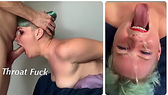 Cumshot In Mouth After Intense Oral Sex With Bulging Throat